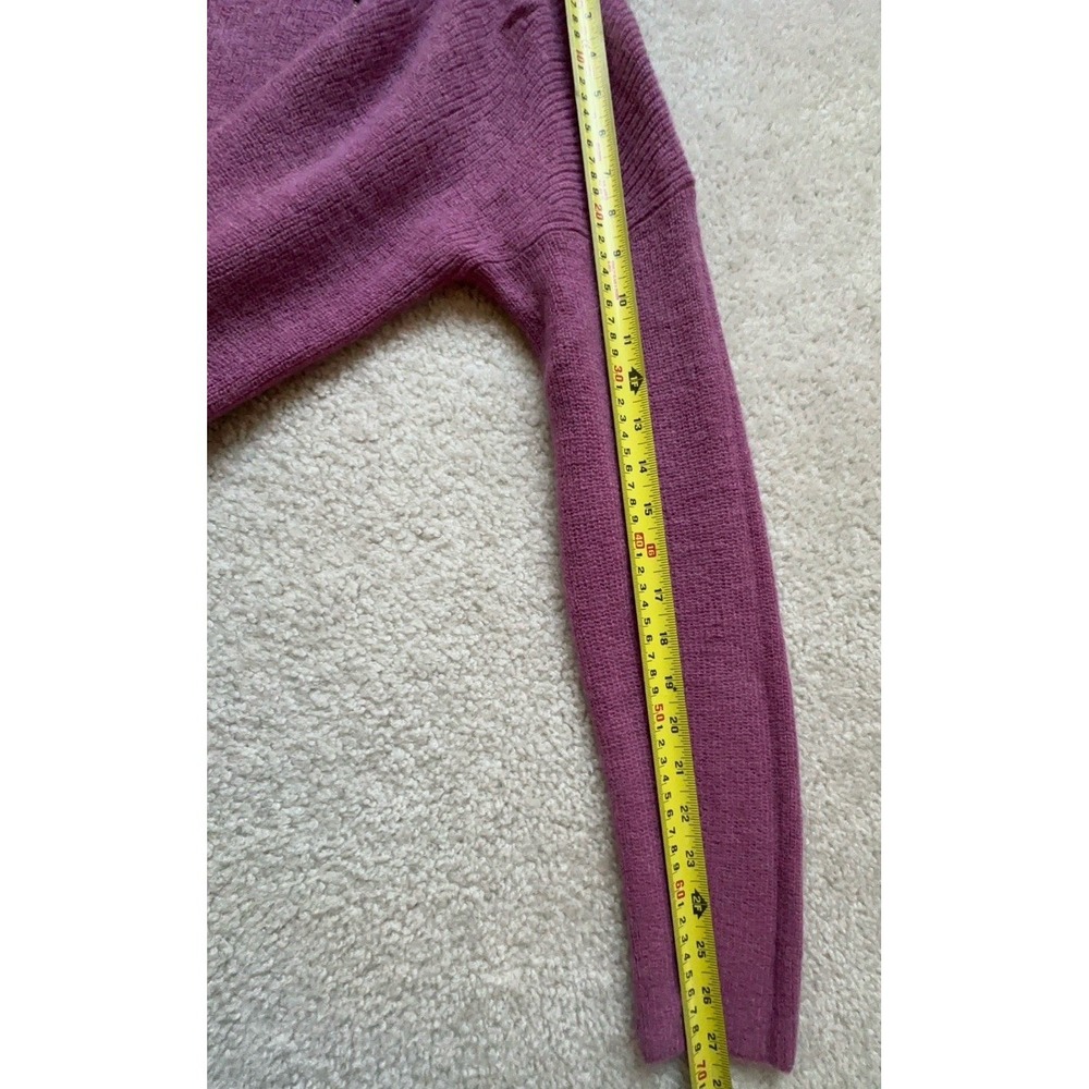 $475 VINCE Half-Zipped Ribbed Wool Mohair Blend Pullover Sweater In Camelia - Picture 9 of 10